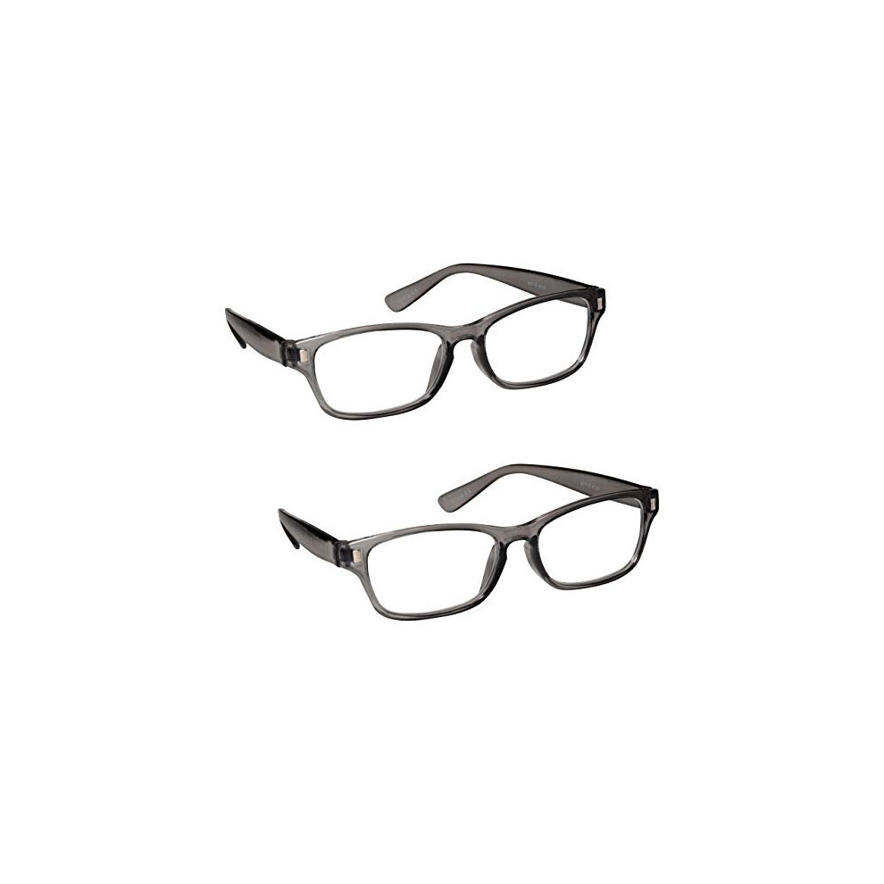 The Reading Glasses Company Grey Readers Value 2 Pack Mens Womens Rr77-7 +3.00