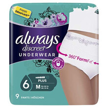 Always Discreet Incontinence Pants for Women, 18 High Absorbency Pants