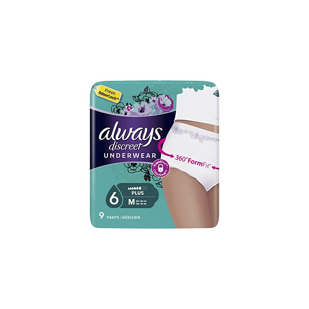 Always Discreet Incontinence Pants for Women, 18 High Absorbency Pants