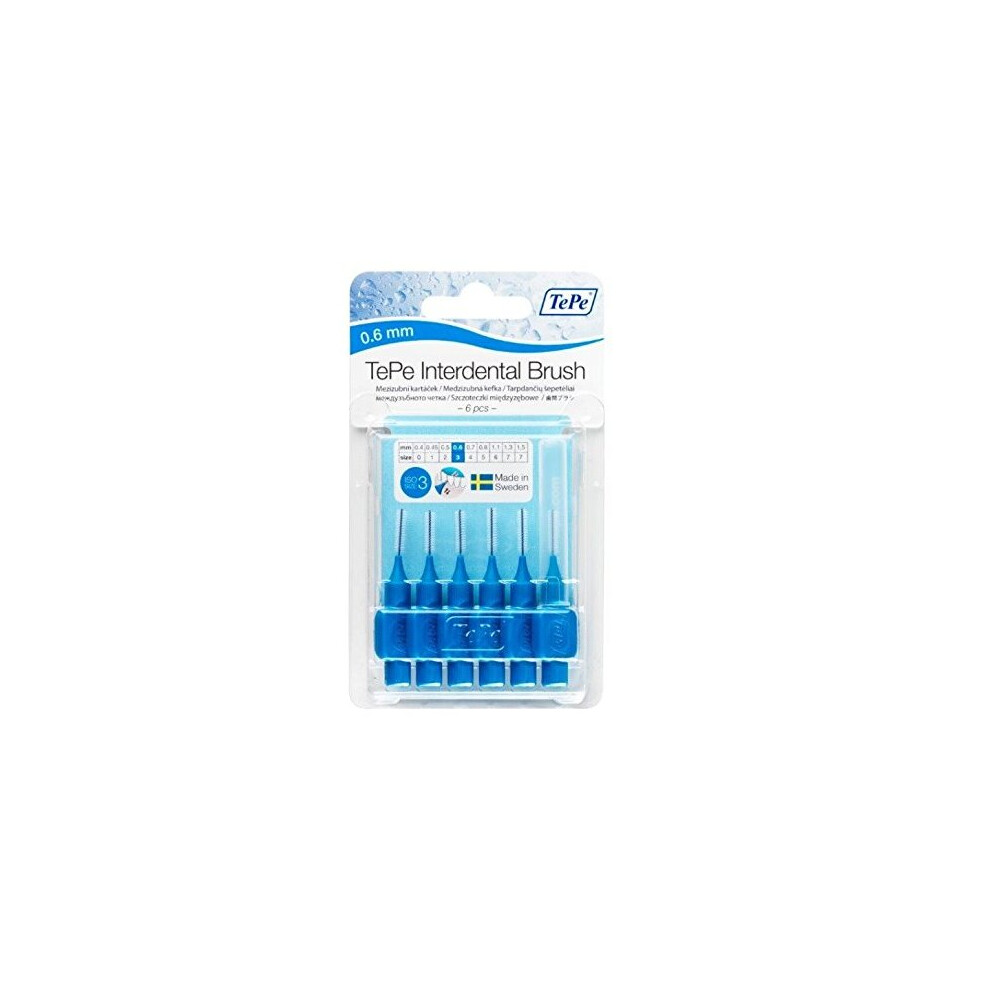 TePe Interdental Brush Blue 0.6mm Pack of 6