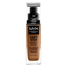 NYX PROFESSIONAL MAKEUP Can't Stop Won't Stop Foundation 24-timers fuld d?kning mat finish - honning
