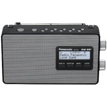 Panasonic RF-D10EB-K, DAB, DAB+, FM Portable Radio (European 2-Pin Plug Version) (Black/Silver Grey)