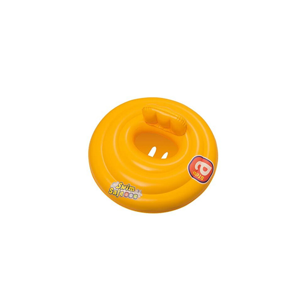 Bestway Baby Swim Safe Seat (Step A) Learn to Swim Round Inflatable, Yellow, 0-12 Months