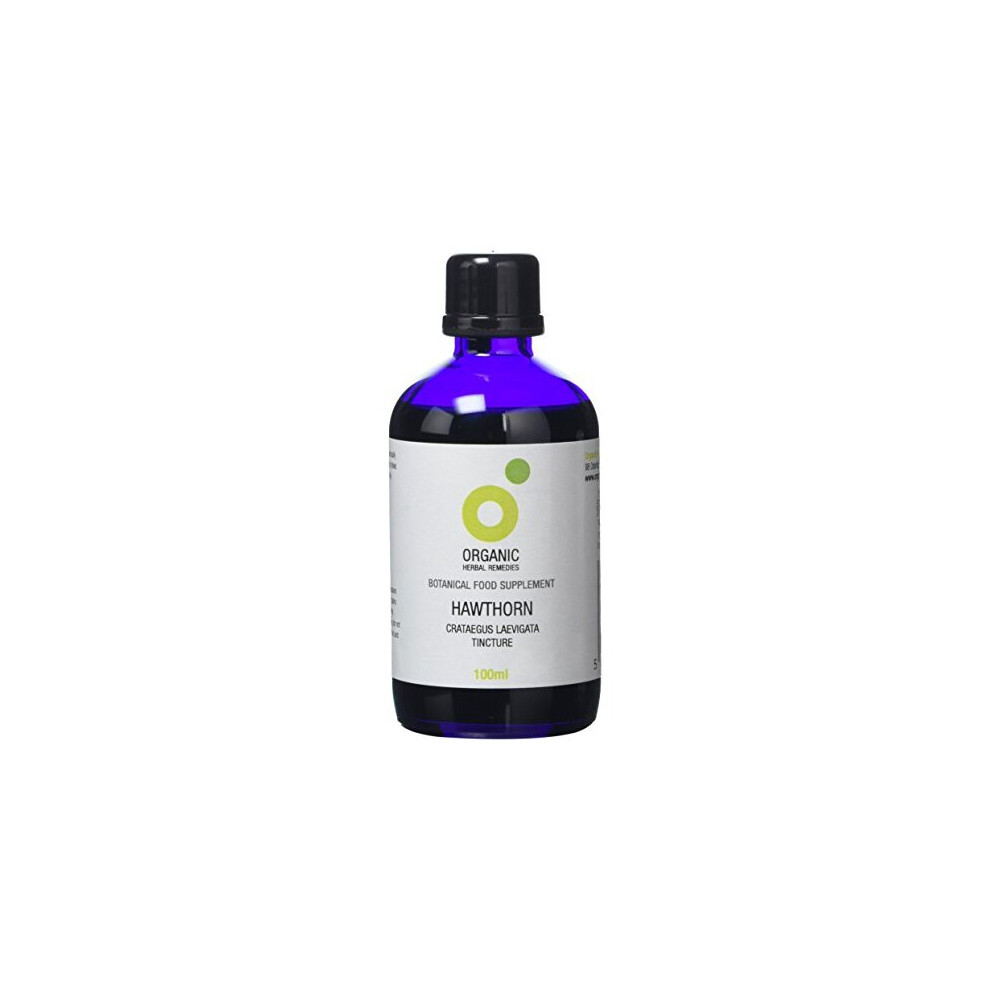 Organic Herbal Remedies Organic Hawthorn Tincture 100 Ml - Potent Herbal Remedy For Heart Support
