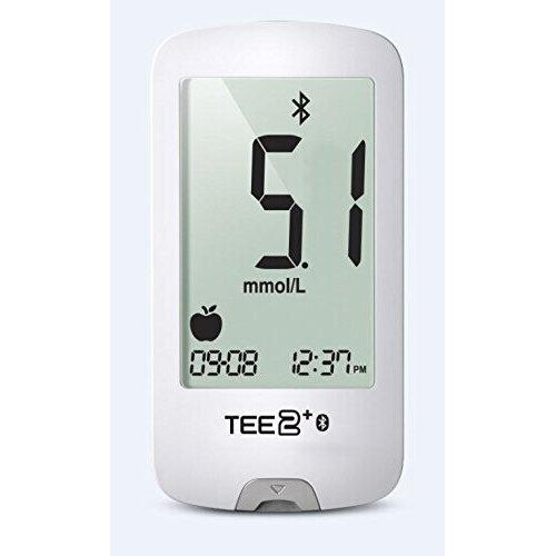 TEE2+ Blood Glucose Meter - Easy to use, Accurate, Stores 1000 Readings, Bluetooth Compatible