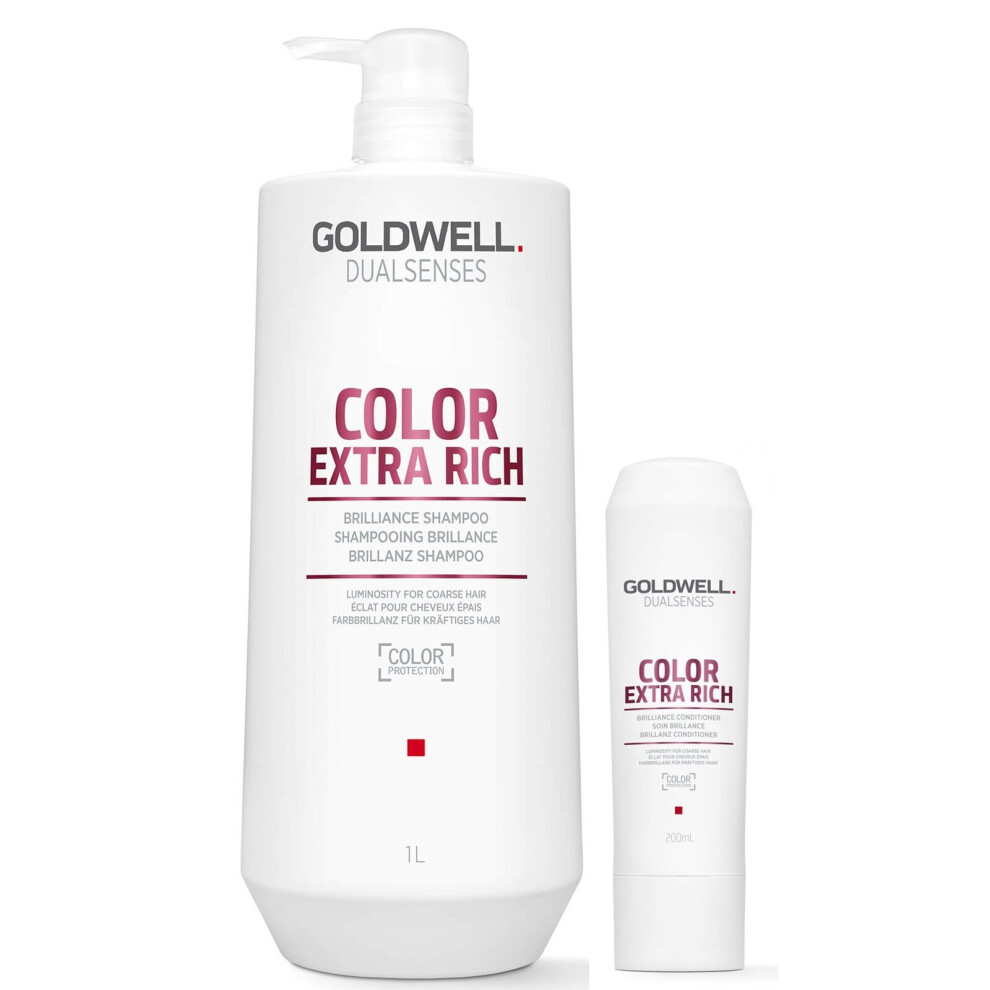 Goldwell Dualsenses Color Extra Rich Shampoo 1000ml and Conditioner 200ml