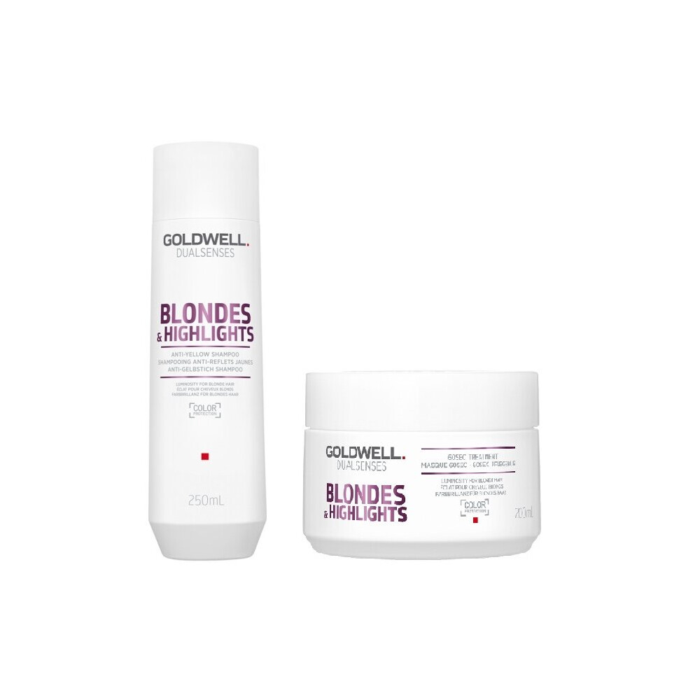 Goldwell Dualsenses Blondes & Highlights A-Y Shampoo 250ml and 60sec Treatment 200ml