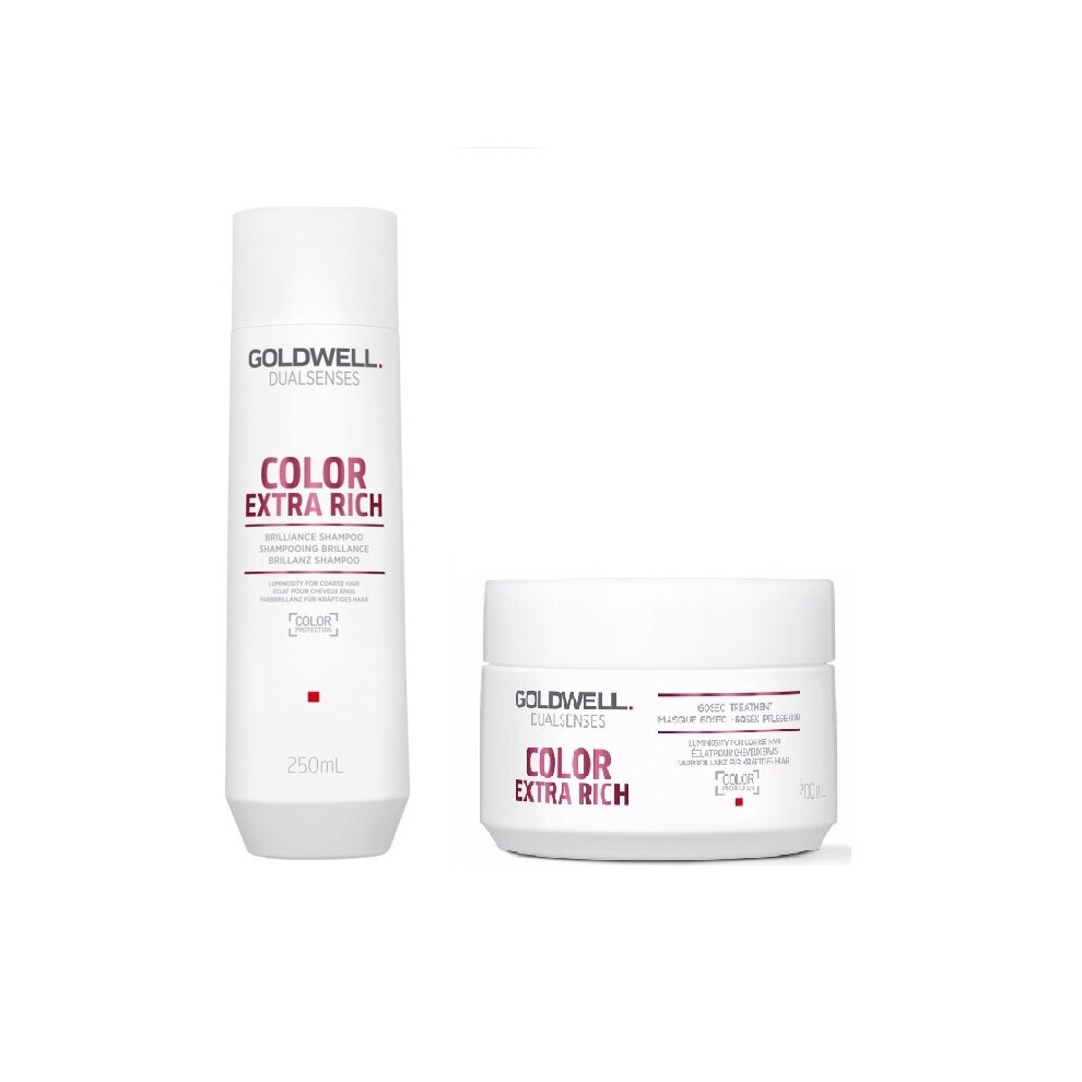 Goldwell Dualsenses Color Extra Rich Shampoo 250ml and 60sec Treatment 200ml