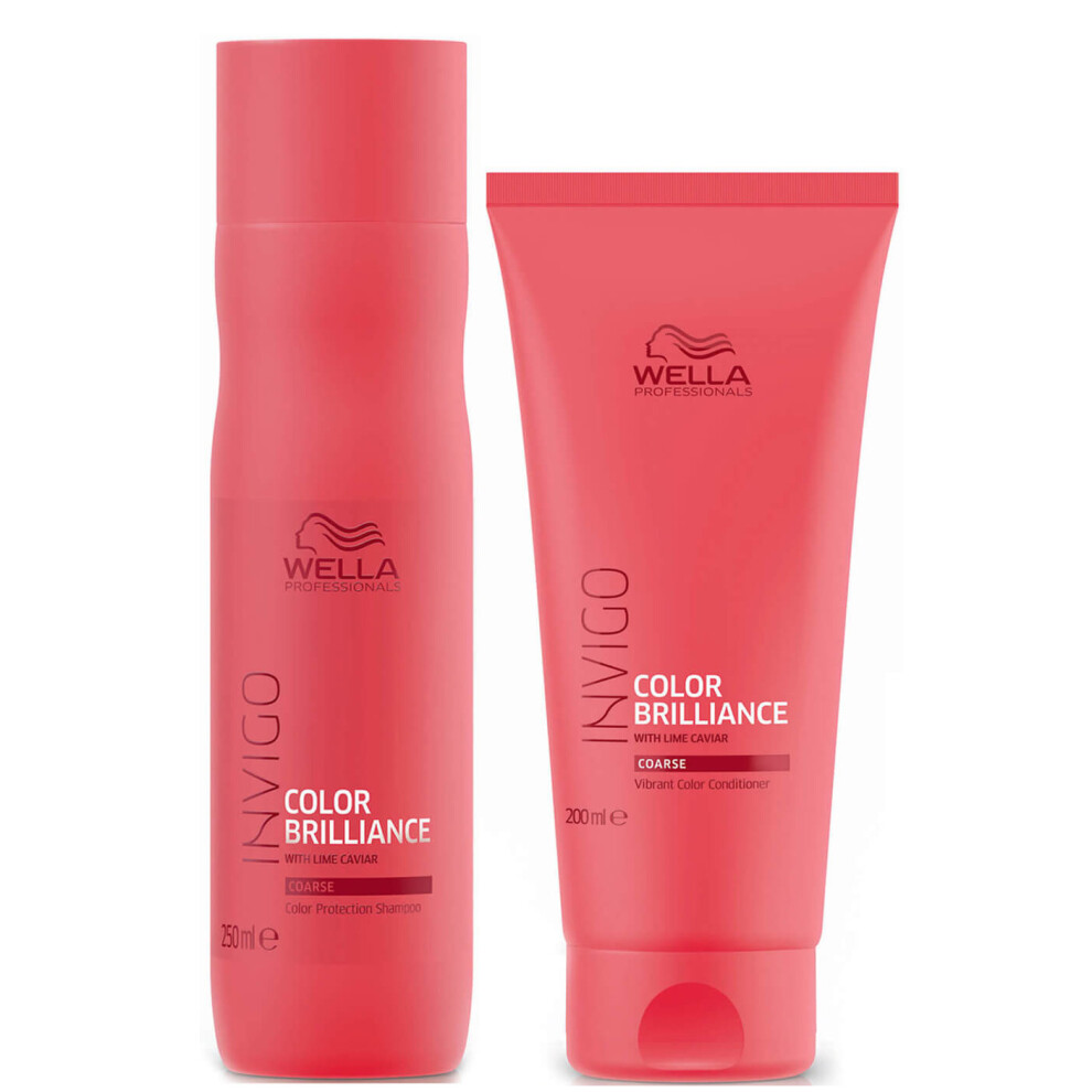 Wella INVIGO Color Brilliance Color Protection Coarse Shampoo 250ml and Vibrant Color Conditioner 200ml