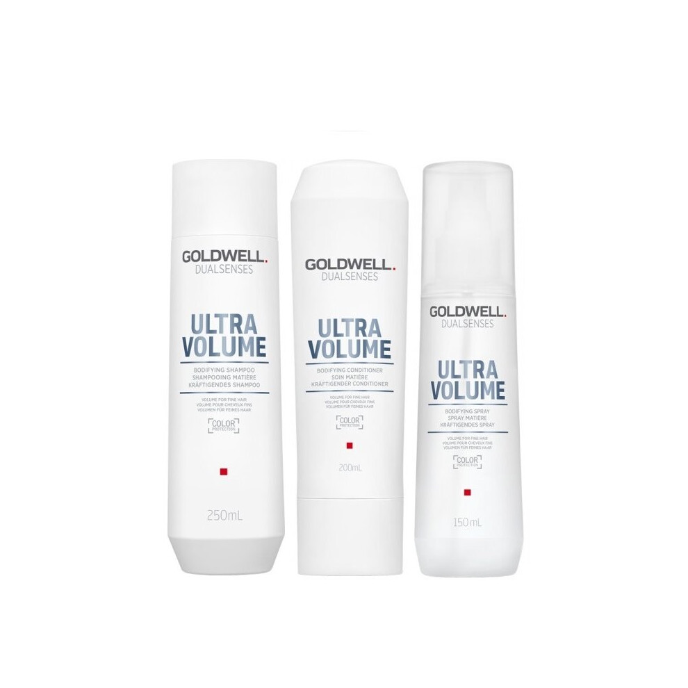 Goldwell Dualsenses Ultra Volume Shampoo 250ml, Conditioner 200ml and Spray 150ml