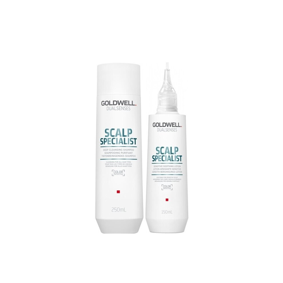 Goldwell Dual Senses Scalp Specialist Deep Cleansing Shampoo 250ml and Soothing Lotion 150ml