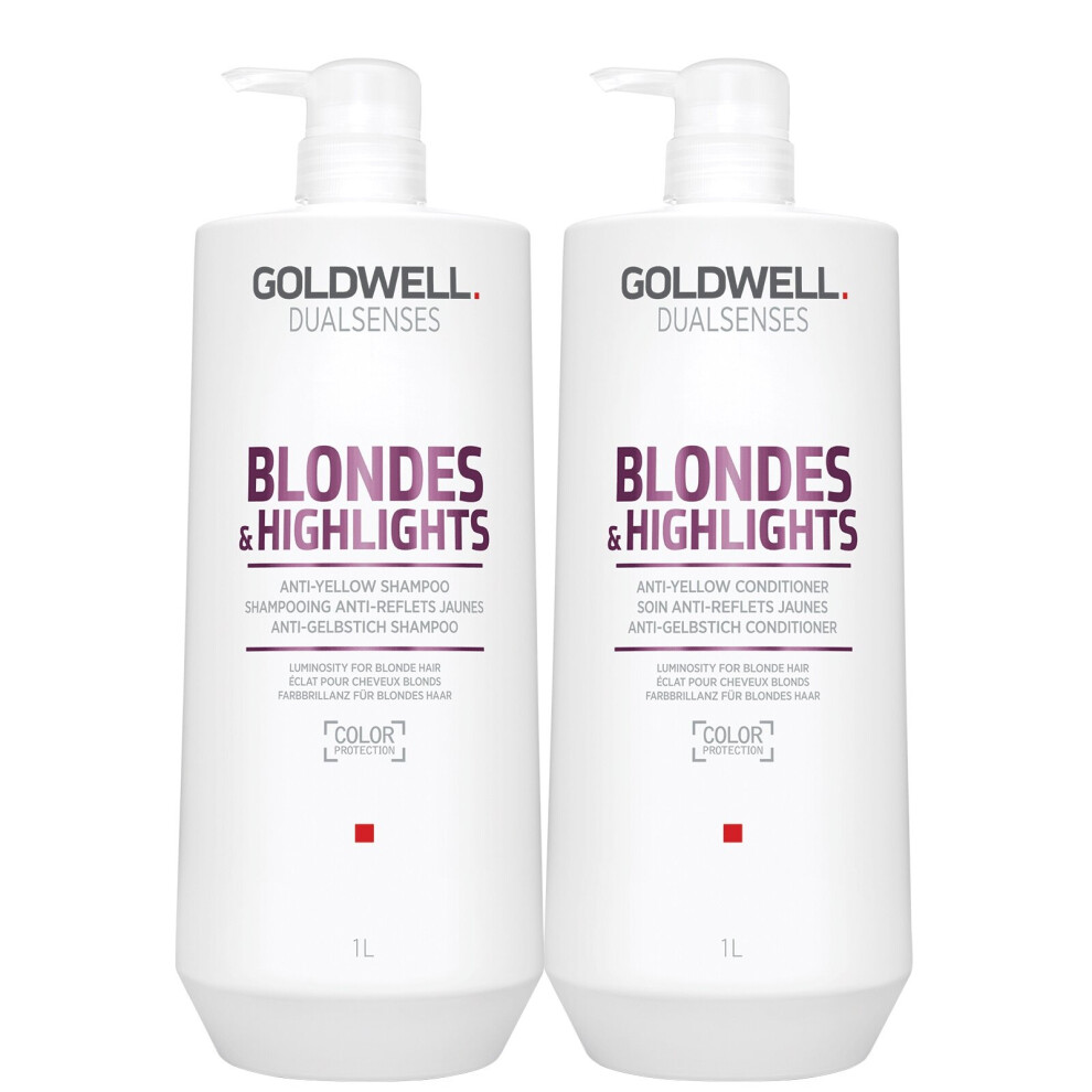 Goldwell Dualsenses Blondes & Highlights A-Y Shampoo 1000ml and Conditioner 1000ml