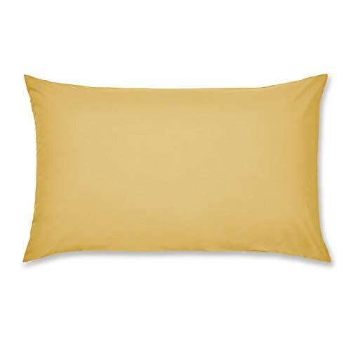 Catherine Lansfield Catherine Lansfield Easy Iron Percale Standard Pillowcase Pair Ochre