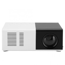 (Noir) YG300 Mini Projecteur LED Cinéma Cadeau Portable