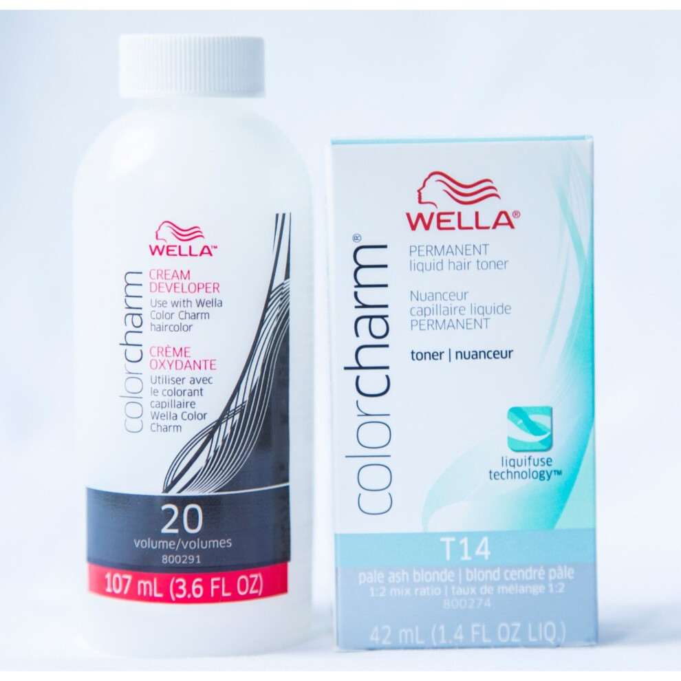 (T14 With 20 Vol Developer) Wella Toner T10,T11,T14,T15,T18,T27,T28,T35,050 Option Of 20 Vol Developer