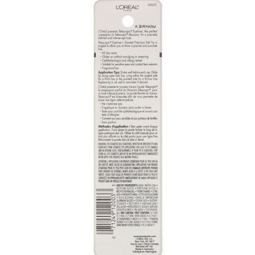 L'Oreal Telescopic Precision Liquid Eyeliner, Charcoal [820] 2.4 ml 2