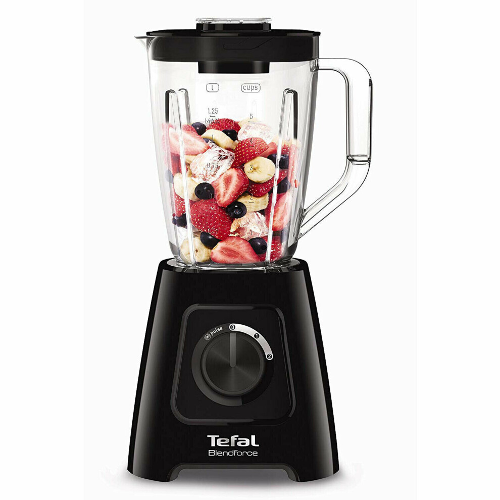 Tefal Blendforce II Blender with Plastic Jug, 600W, 1.5l, Black