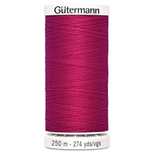 Gutermann Sew All Polyester Thread, 250Mtr, Shocking Pink (0382)