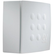Vortice White Centrifugal Duct Extractor for Quadro - 2-Speed, IPX4, Wall/Ceiling Mount, 28W, 25/18 L/s, 4" Duct