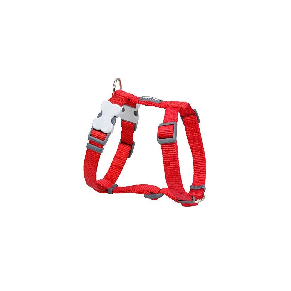 Red Dingo Plain Red Dog Harness 15mm x (Neck: 30-48cm / Body 36-54cm), S