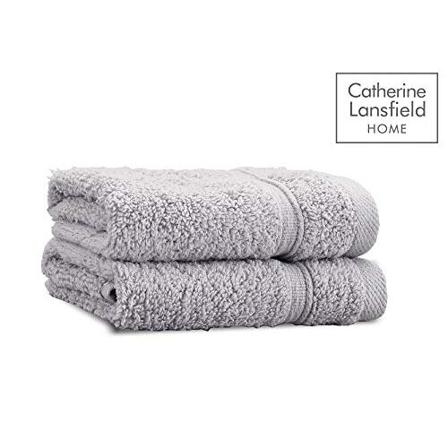Catherine Lansfield Catherine Lansfield Zero Twist Face Cloth Pair Silver