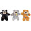 KONG KONG Softies Patchwork Bear Cat Toy (Assorted Designs) 1
