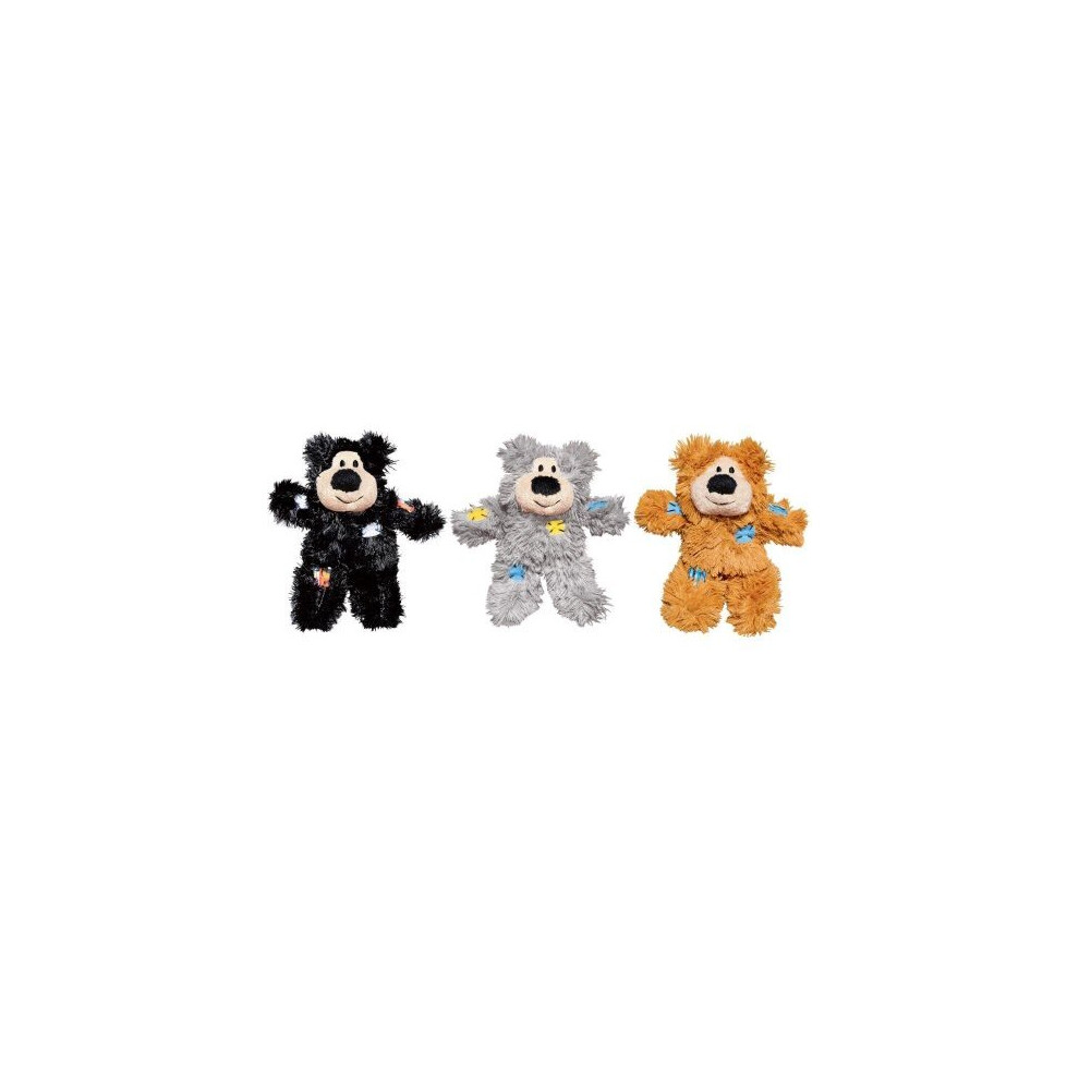 KONG Softies Patchwork Bear Cat Toy (Assorted Designs)