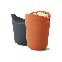 Joseph Joseph M-Cuisine Single-Serve Popcorn Maker set of 2 Orange/Grey