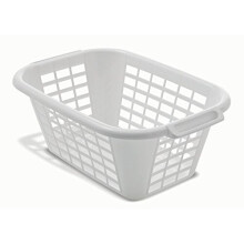 Addis Rectangular Laundry Basket in White