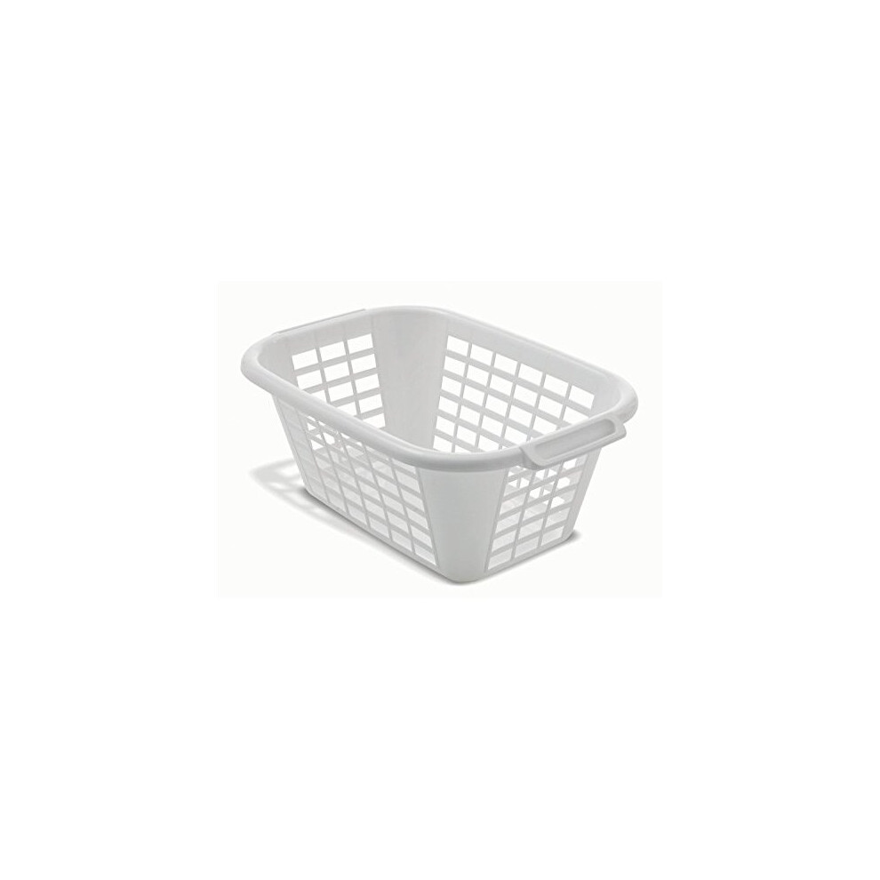 Addis Rectangular Laundry Basket in White