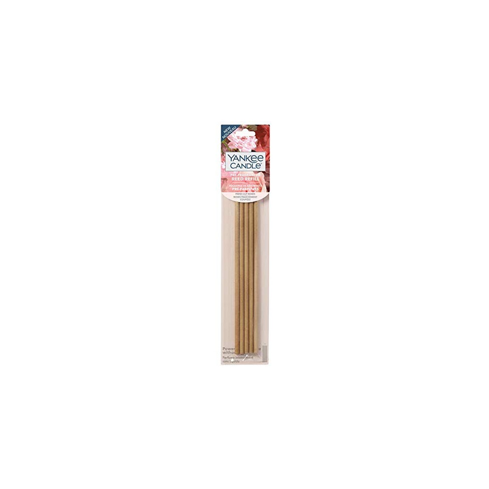 Yankee Candle Pre-Fragranced Reed Diffuser Refill Sticks, Fresh Cut Roses, 5 Count