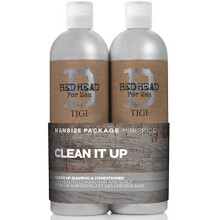 Bed Head for Men by Tigi Clean Up Mens Daily Shampoo and Conditioner, 2 x 750 ml