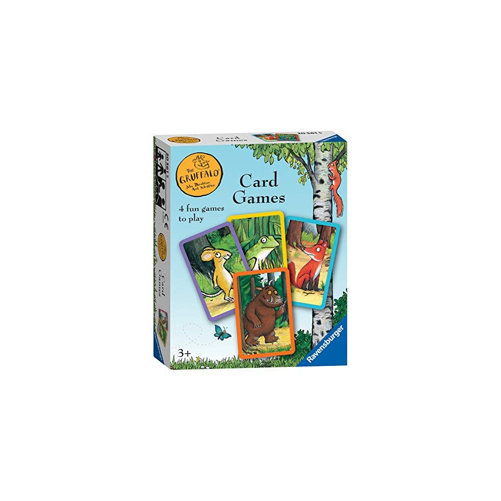 Ravensburger 20561 Gruffalo-Card Game for Kids Age 3 Years and Up-Play 4 Exciting Favourites Snap, Happy Families, Swap or Pairs