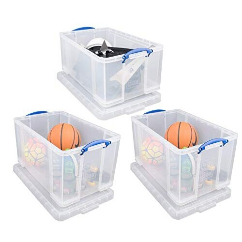 Really Useful Really Useful Box 2x 84 Litre + 1x64 Litre Storage Box Clear