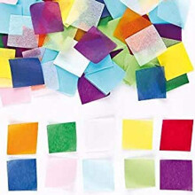 Baker Ross Mini Rainbow Tissue Paper Squares (Pack of 4000) Assorted Tissue For Arts & Crafts Fun
