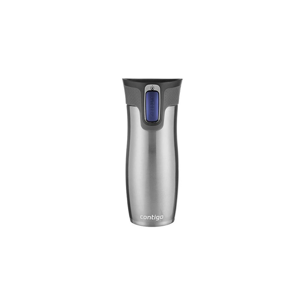 Contigo West Loop Autoseal Travel Mug, Stainless Steel Thermal Mug, Vacuum Flask, Leakproof Tumbler, Coffee Mug with BPA Free Easy-Clean Lid, 470 ml,