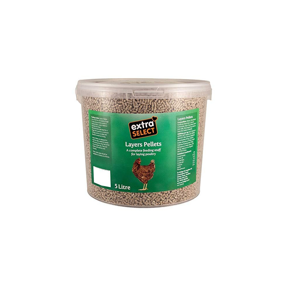 Extra Select Complete Layers Pellets Poultry Feed Tub, 5 Litre