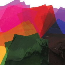 Baker Ross A4 Cellophane Sheets Value Pack, Assorted Colours âÃà Creative Art and Craft Supplies for Kids' Projects Stained Glass Decorations and