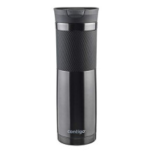 Contigo Byron Snapseal Travel Mug, Stainless Steel Thermal mug, vacuum flask, leakproof tumbler, coffee mug with BPA free Easy-Clean Lid, 720 ml, Gunm