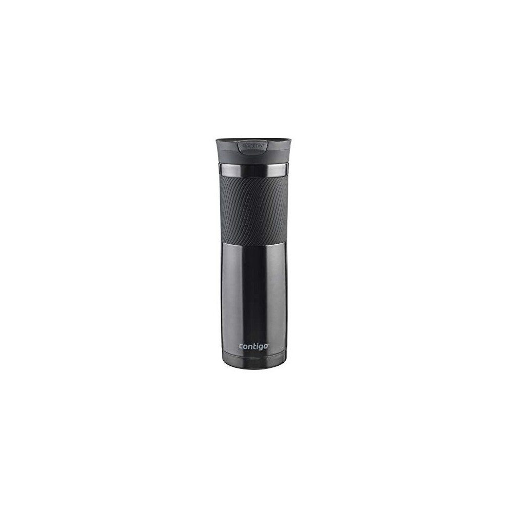 Contigo Byron Snapseal Travel Mug, Stainless Steel Thermal Mug, Vacuum Flask, Leakproof Tumbler, Coffee Mug With Bpa Free Easy-Clean Lid, 720 Ml, Gunm Brown