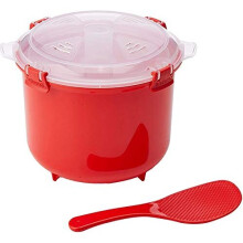 Sistema Microwave Rice Cooker, 2.6 L - Red/Clear