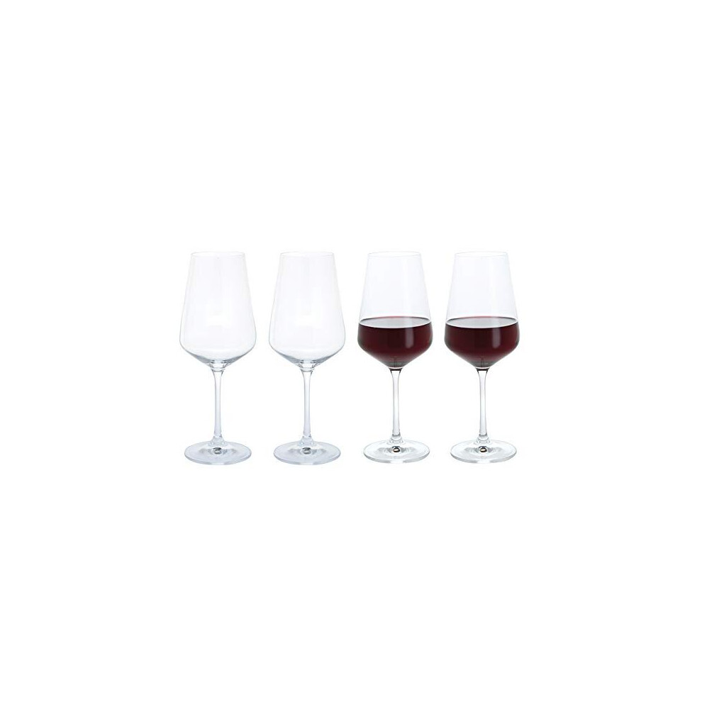 Dartington Crystal - Cheers Crystal Red Wine Glasses, Set of 4