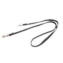 Julius-K9 218GM-DP Color & Gray Super-Grip Leash, Adjustable, 14 mm x 2.2 m, Black-Gray