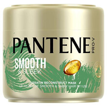Pantene Smooth and Sleek Hair Mask, Protects for Smooth and Silky Hair, 300 ml