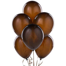 SHATCHI 25 Pack Chocolate Brown Helium-Quality Latex Balloons 12in for Birthday, Wedding, Anniversary, Christening, Christmas, Communion