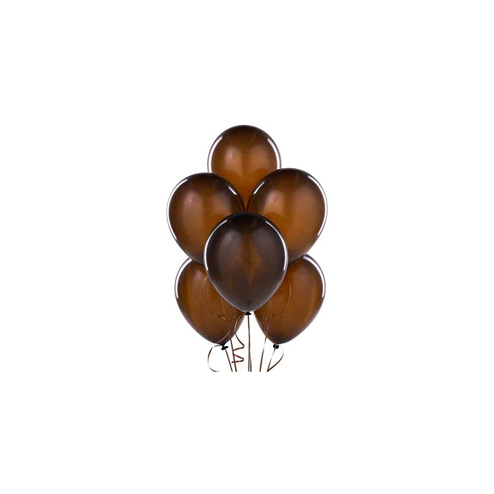 SHATCHI Pack of 25 Chocolate Brown Helium Quality Latex Balloons Birthday Wedding Anniversary Christening Christmas Communion Party Decoration Baloon