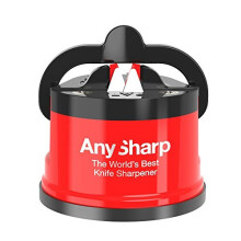 AnySharp 'Editions' World's Best Knife Sharpener with PowerGrip, Red