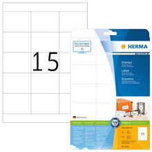 HERMA Self Adhesive Multi-Purpose Labels, 15 Labels Per A4 Sheet, 375 Labels For Laser And Inkjet Printers, 70 x 50.8 mm (5055)