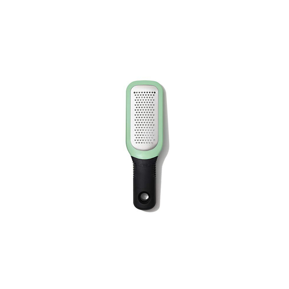 OXO Good Grips Etched Ginger & Garlic Grater, Stainless Steel, Green, One Size