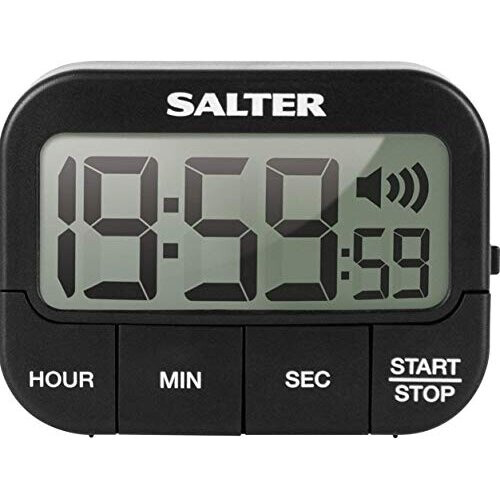Salter Salter 355 BKXCDU Kitchen Digital Timer - Count Up/Countdown, Memory, Adjustable Loud Beeper, Large Start/Stop Button, Magnetic or Standalone